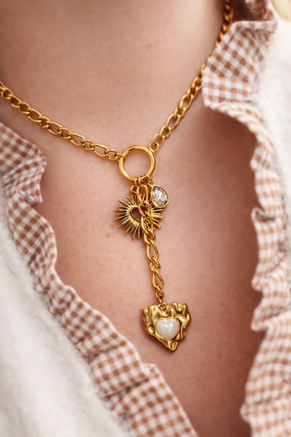 Collier coeur doré | Neyla