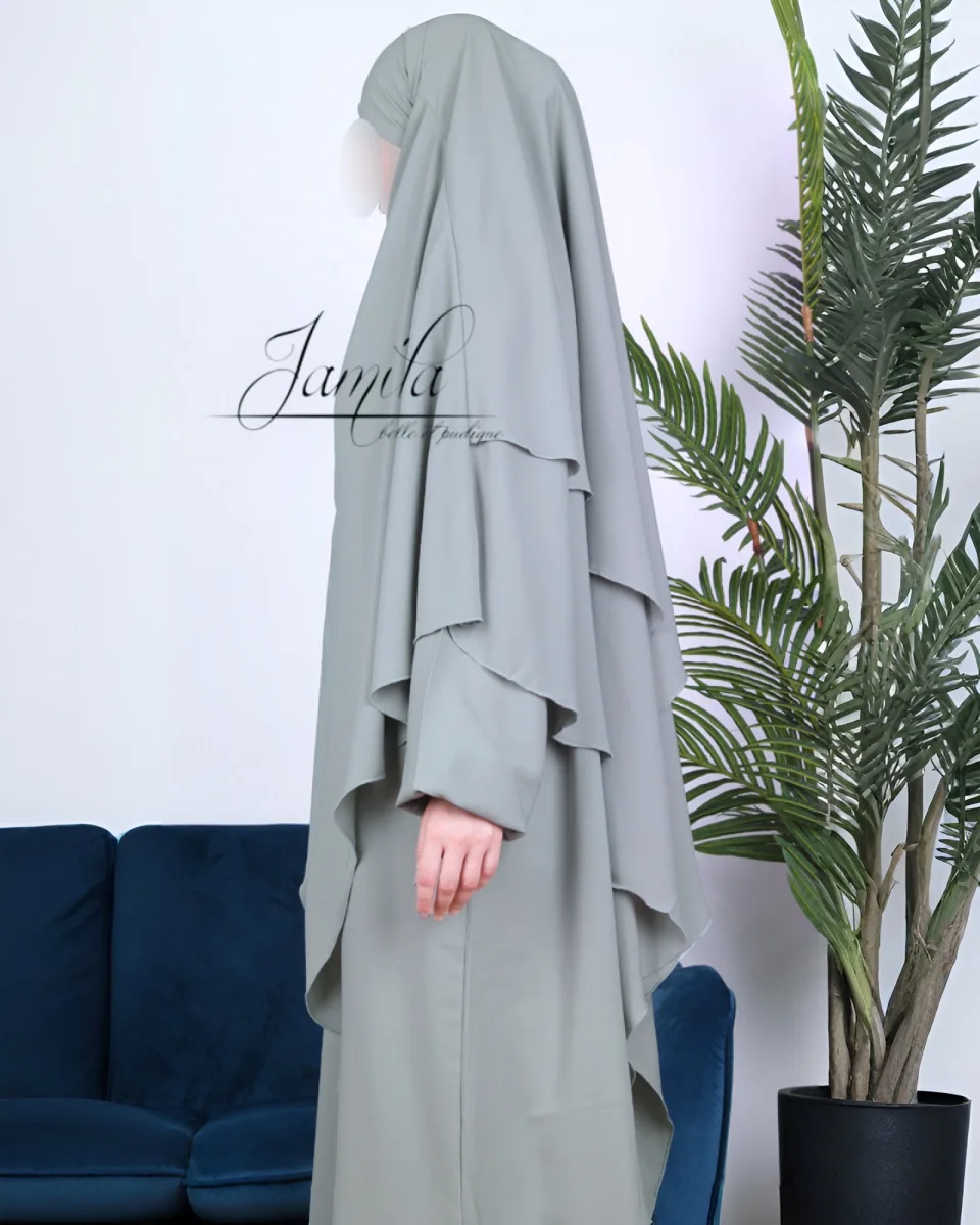KHIMAR 2 VOILES EN MICROFIBRE ROYAL – LÉGER, FLUIDE ET ÉLÉGANT | AMCOSMETIK