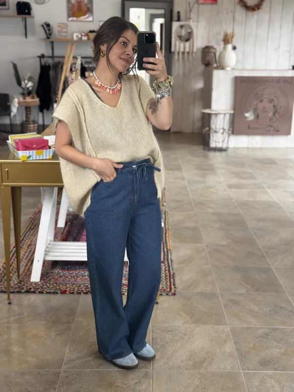 Pull ENORA beige | Les bohemiennes Le Bouscat