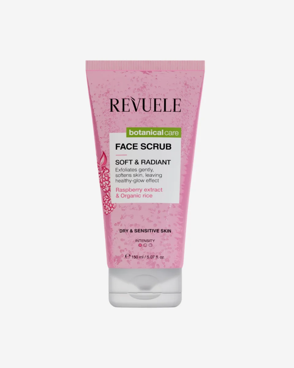 Gommage Visage Framboise & Riz Bio - Éclat & Douceur - Revuele Botanical Care | Dîna Shop'