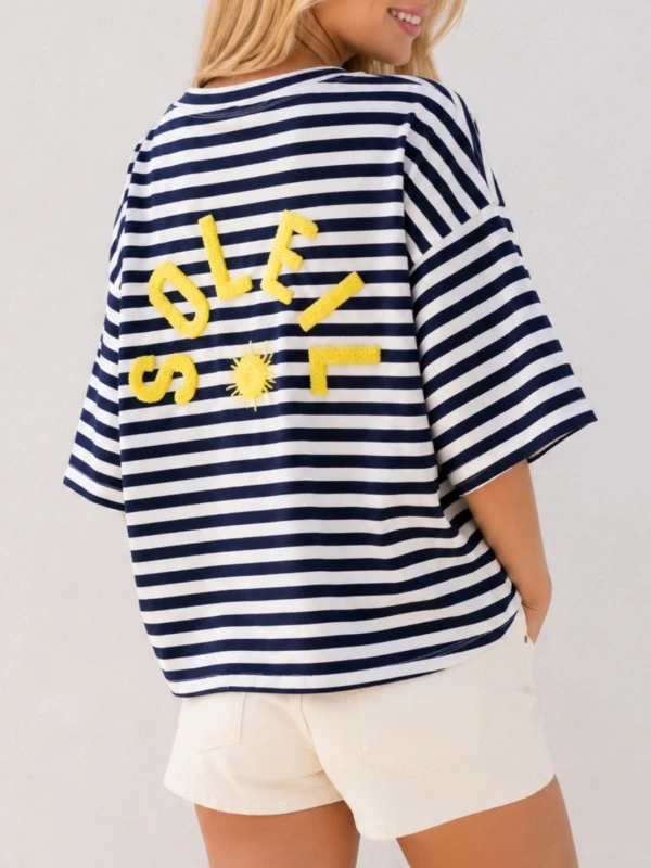 Soleil Stripe Tee | Salsa Color