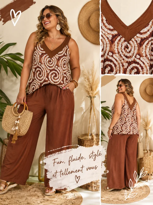 Top " almia" rouille 38 au 48/50 | Les Chics Filles by Sab