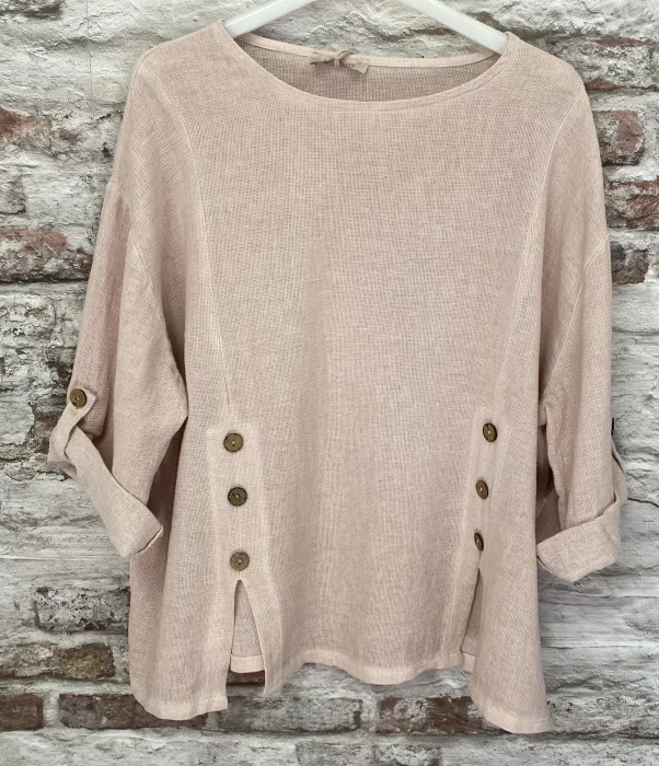 Top boutons lin | Jus de coco 