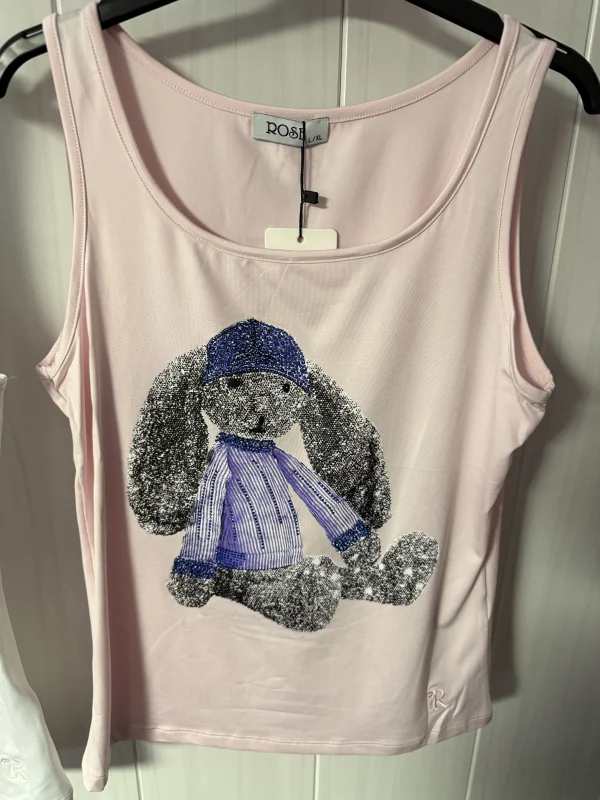 Rosemode Top rosa Hase Gr.L/XL bis Gr.40 | LL-Fashion