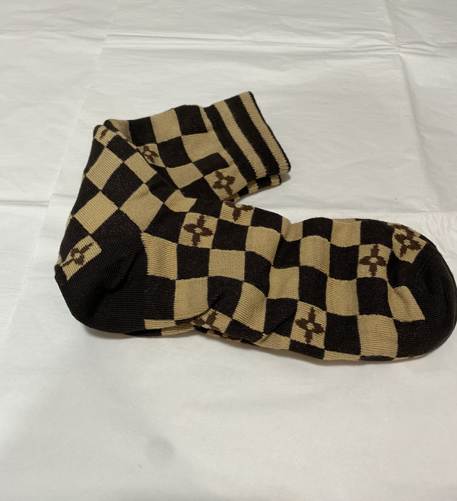 Louis Vuitton Marque Cotton Socks Brown | MASSIMOLUXURYOUTLET
