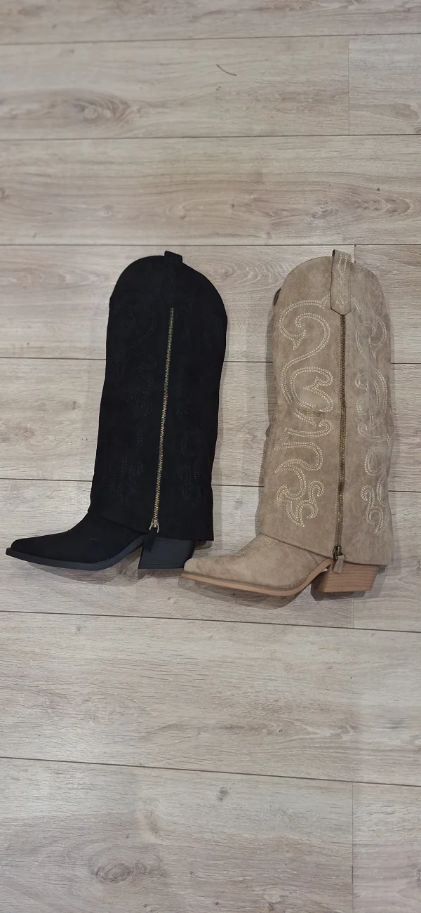 Santiag western tendance noir et beige  | Rynalife