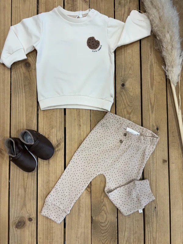 Pantalon beige cookies feetje | Lena in Love 