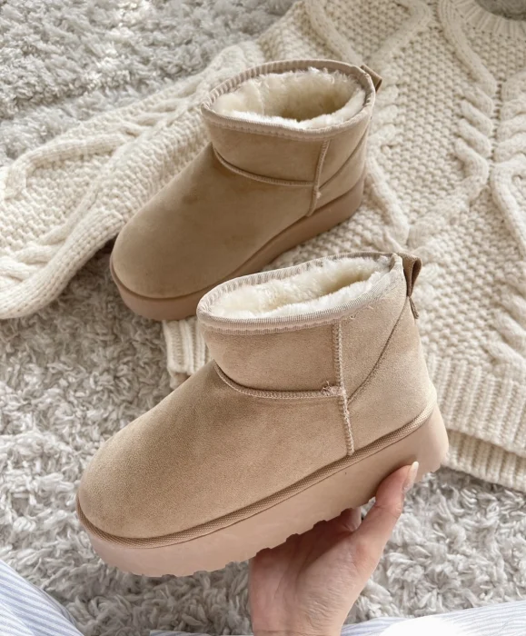Boots beiges style UGG | Lena in Love 