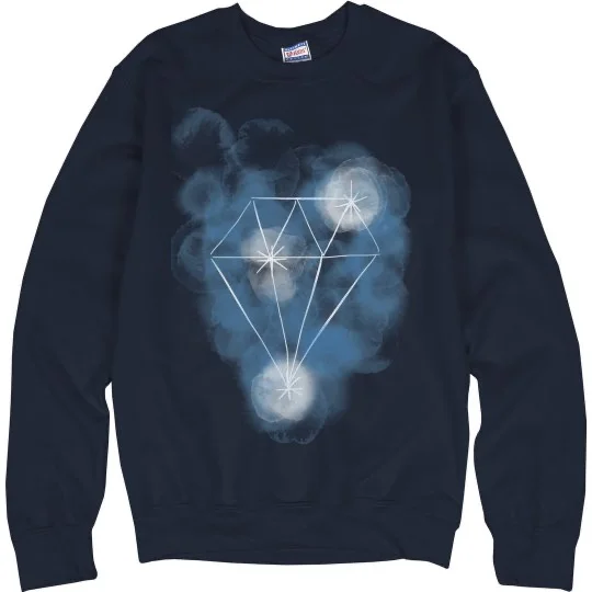 💠NFT WATERCOLOR DIAMOND 1💠 HANES CREWNECK SWEATSHIRT | 💠 ℕ𝔽𝕋 𝕄𝕖𝕣𝕔𝕙 💠