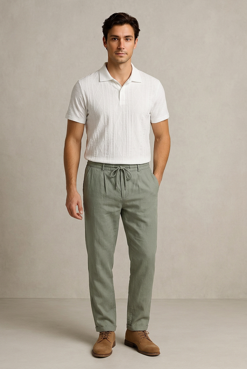 Pantaloni Uomo Primavera/Estate con Coulisse – Verde | GIMARK