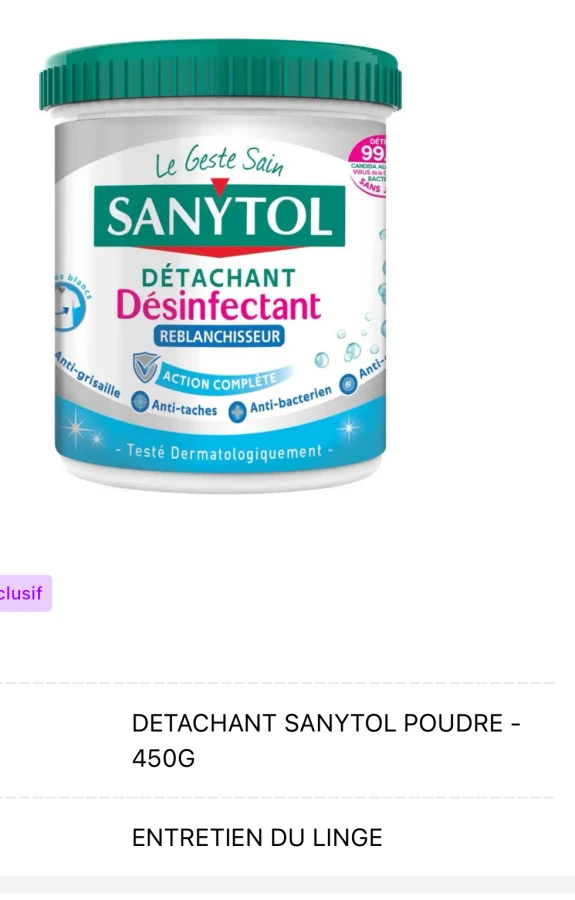 Sanytol détachant désinfectant | fresh home