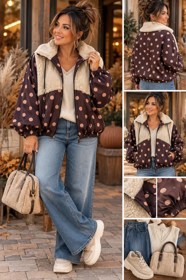 Veste " doly" marron 38 au 48 | Les Chics Filles by Sab