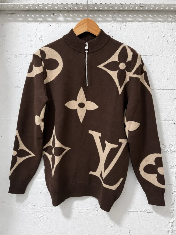Louis Vuitton Monogram Half-Zip Sweater Brown / Beige | 