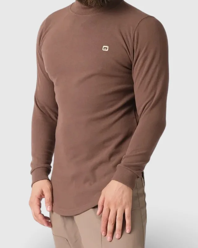 PULL COL MONTANT - TAUPE | AMCOSMETIK