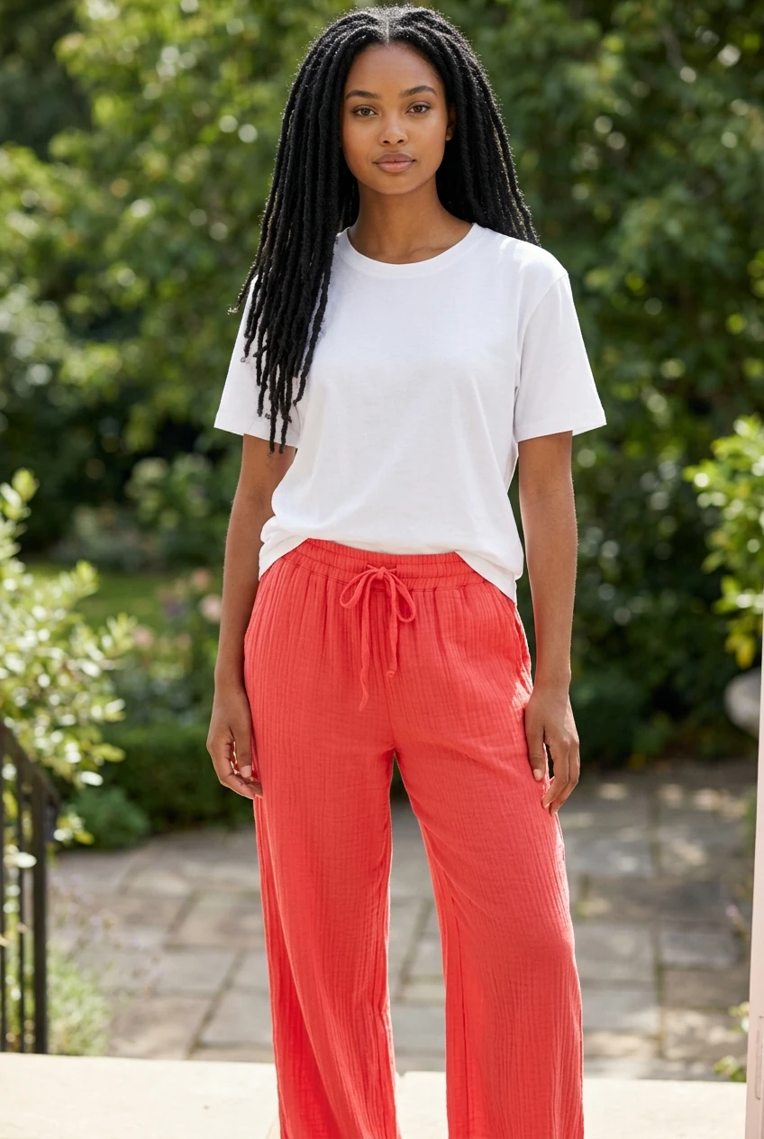 pantalon gaze de coton | Chez Florem