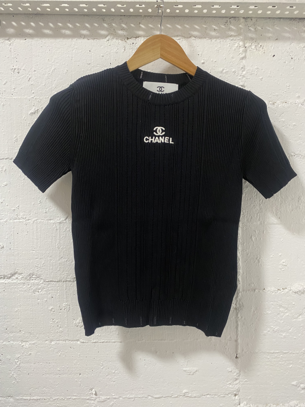 Chanel Paris T-Shirt Women Black | MASSIMOLUXURYOUTLET