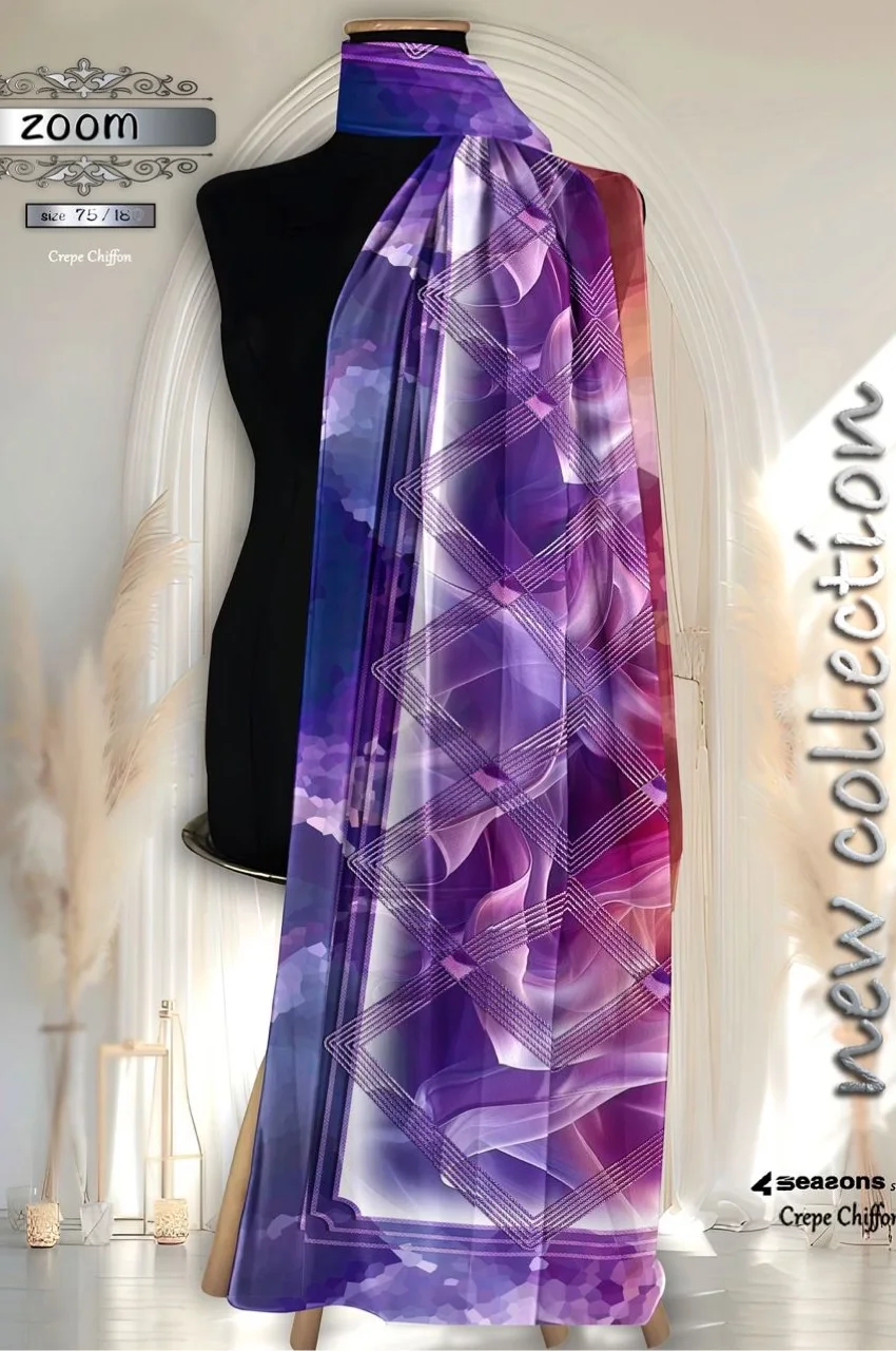 Chale Crêpe Chiffon Imprimé | CasaZaz