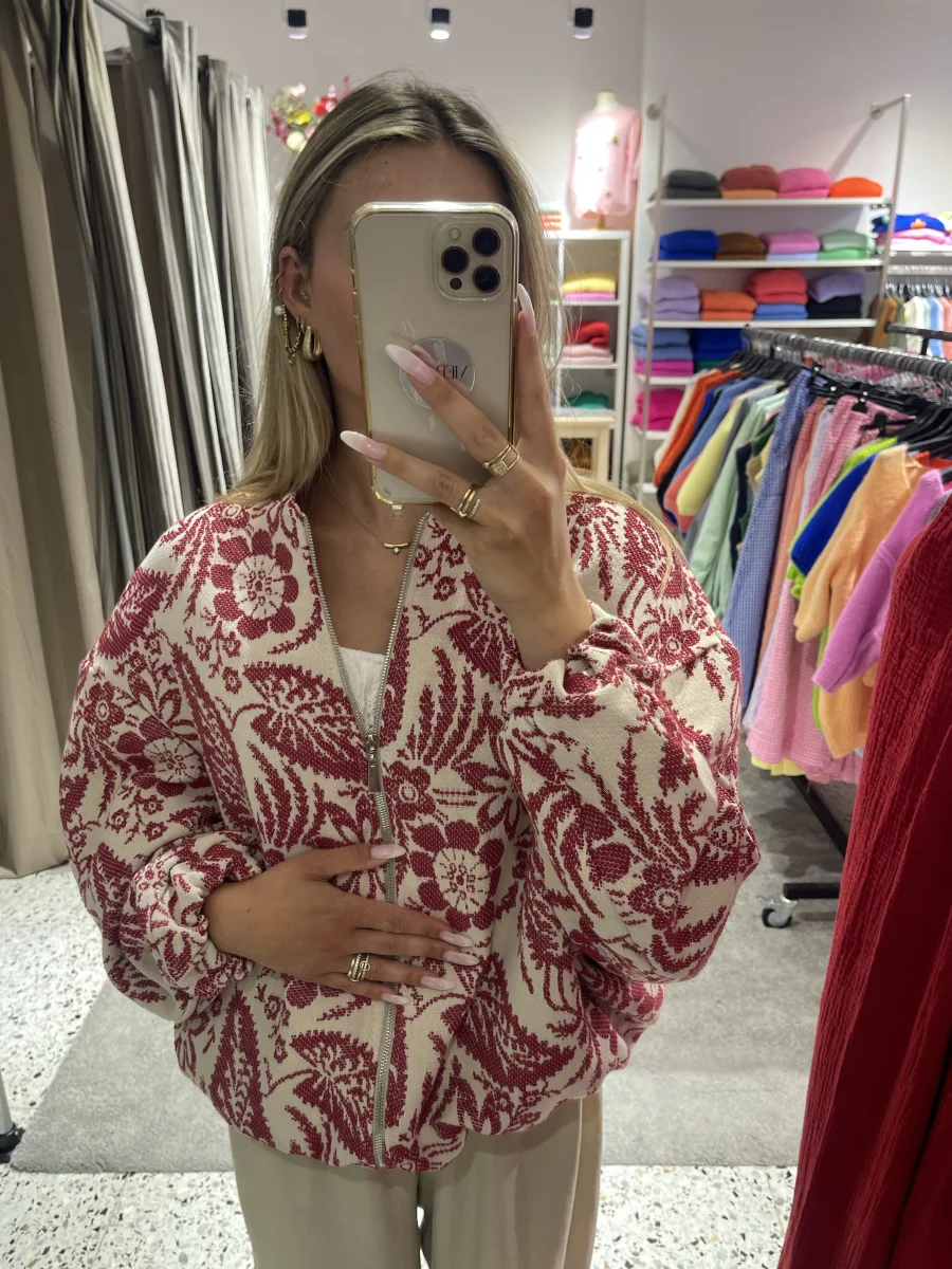 FLORAL ZIP UP JACKET | Salsa Color