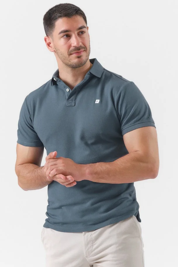 Polo Clássica Canvas Cobalto La Garrocha 7425 | Definne