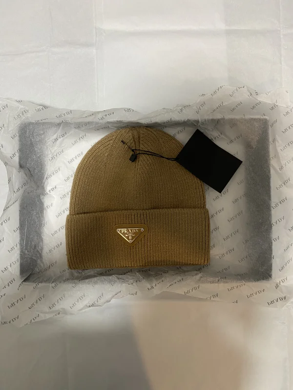Prada Milano Cotton Cap Beige  | MASSIMOLUXURYOUTLET