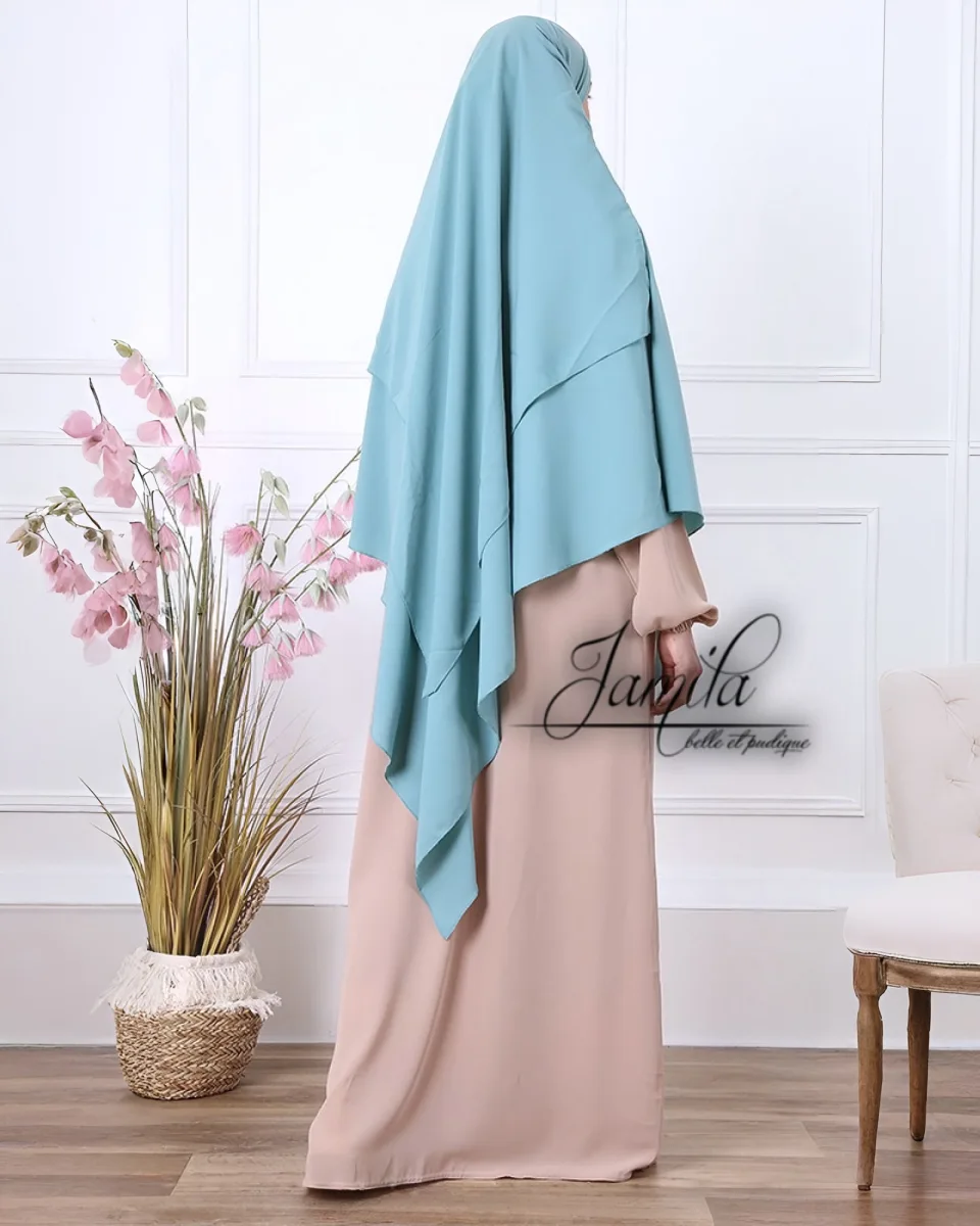 KHIMAR 2 VOILES EN MICROFIBRE ROYAL – LÉGER, FLUIDE ET ÉLÉGANT | AMCOSMETIK