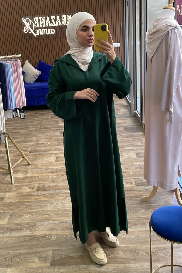 Djellaba Cachemire Vert Royal | CasaZaz