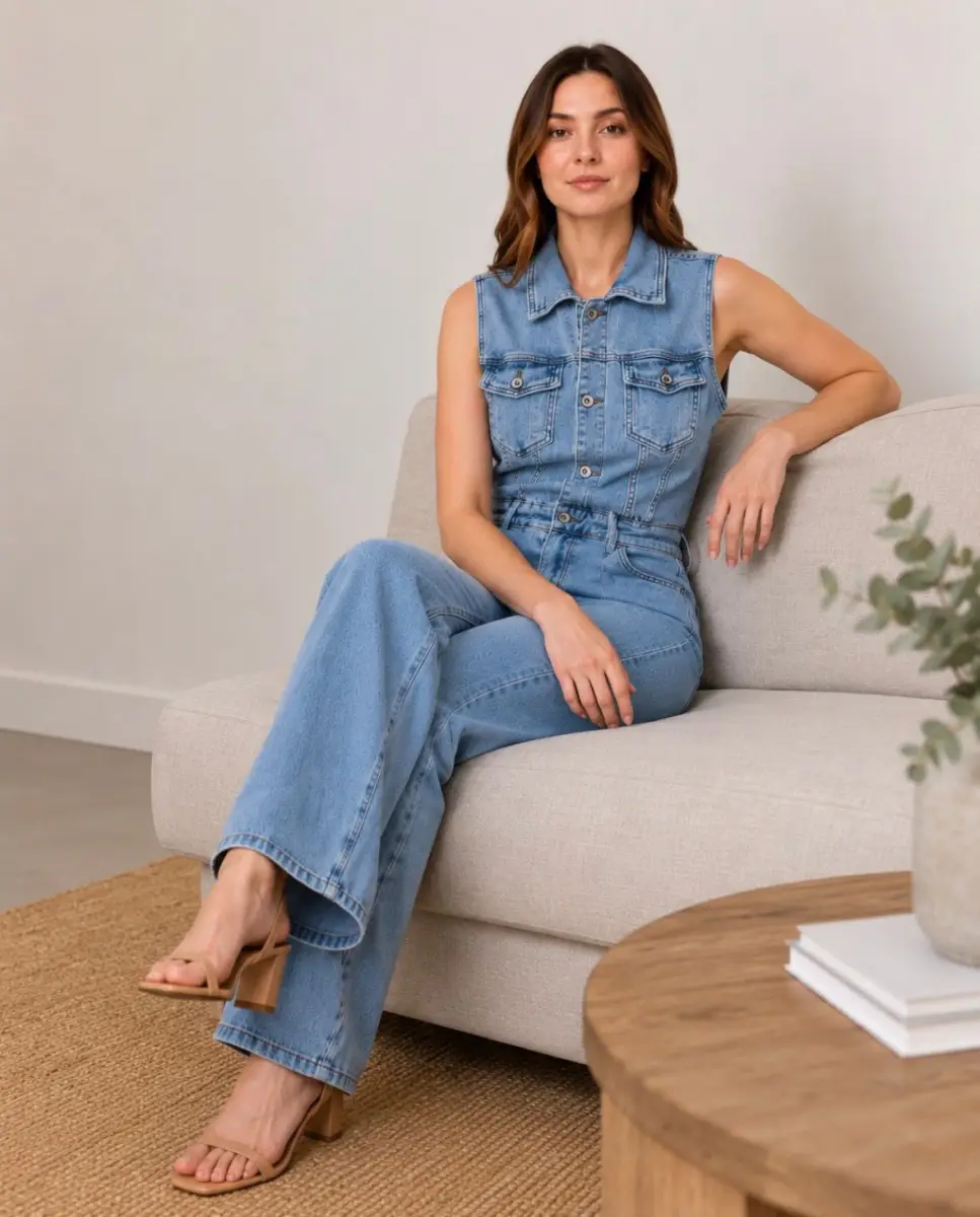 Combinaison en jeans | Pink Corner 974