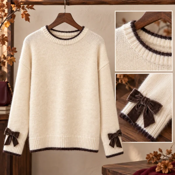 Pull " céleste " beige 38 au 48 | Les Chics Filles by Sab