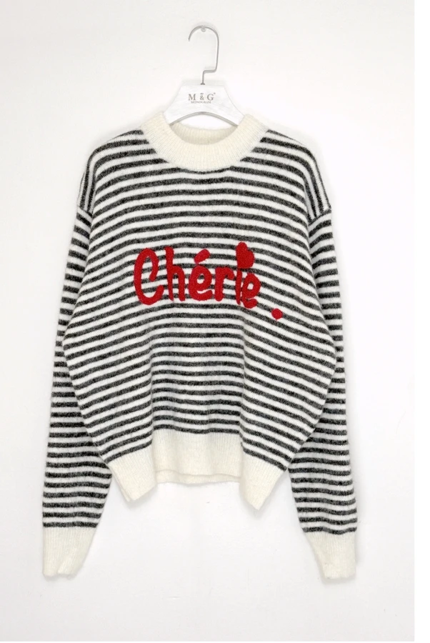 Pull Chérie ligné  | Nuances by maison Lanoo 