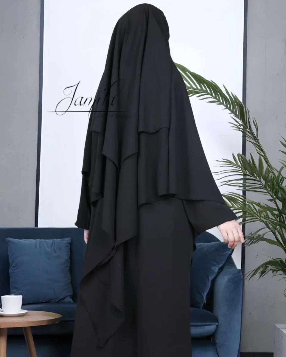 KHIMAR 2 VOILES EN MICROFIBRE ROYAL – LÉGER, FLUIDE ET ÉLÉGANT | AMCOSMETIK