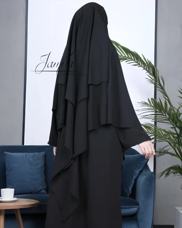 KHIMAR 2 VOILES EN MICROFIBRE ROYAL – LÉGER, FLUIDE ET ÉLÉGANT | AMCOSMETIK