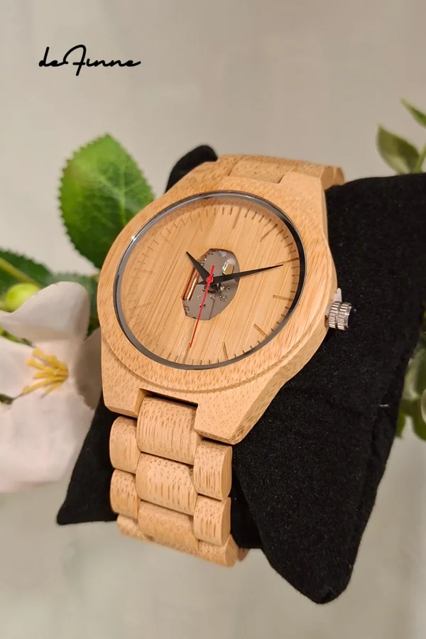 Relógio Michel Jonh em Madeira Analógico  | Definne