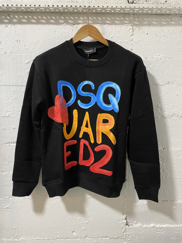 Dsquared2 Cotton Sweatshirt Black | 