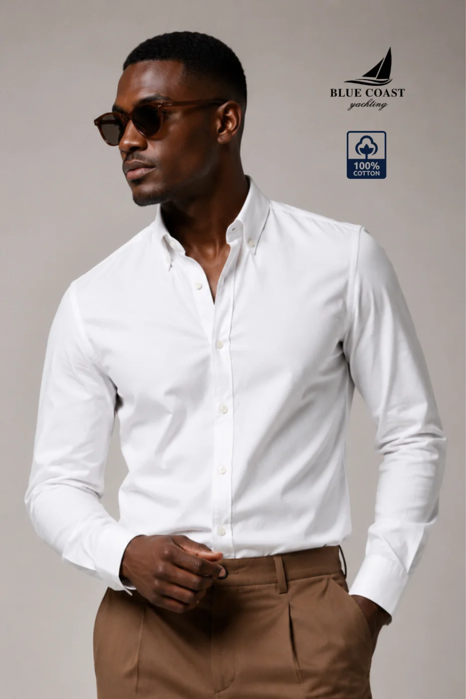 Camisa Blue Cost em Branco 100% algodão cod.466 | definne
