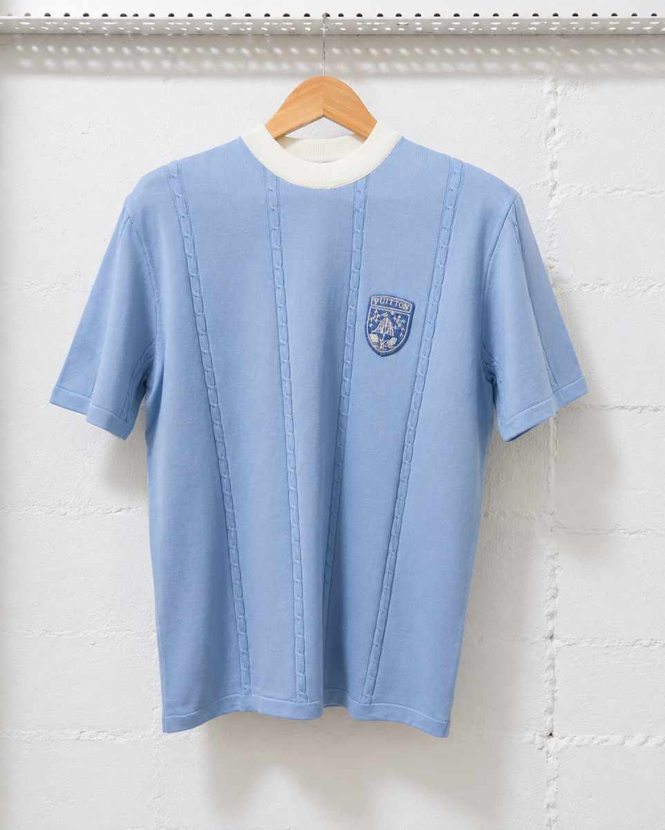 Louis Vuitton Knitted T-Shirt Light Blue | 