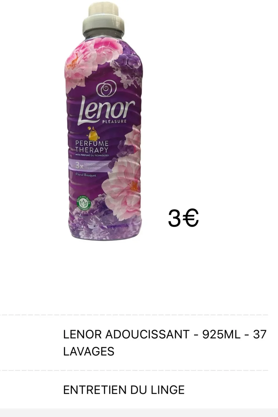 LENOR ADOUCISSANT - 37 LAVAGES | fresh home