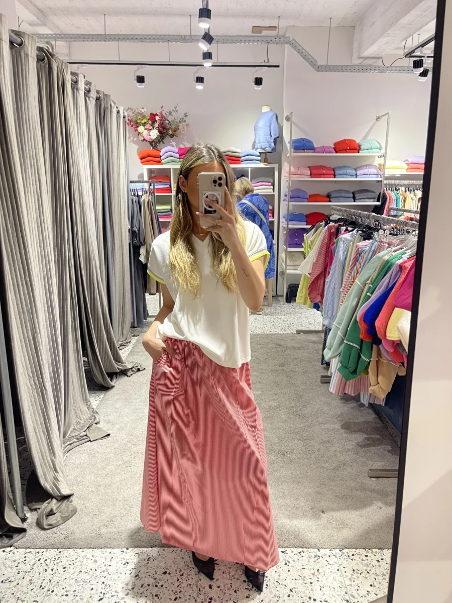 STRIPED MAXI SKIRT  | Salsa Color