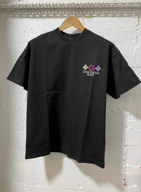 Louis Vuitton T-Shirt Black Print Motiv | MASSIMOLUXURYOUTLET
