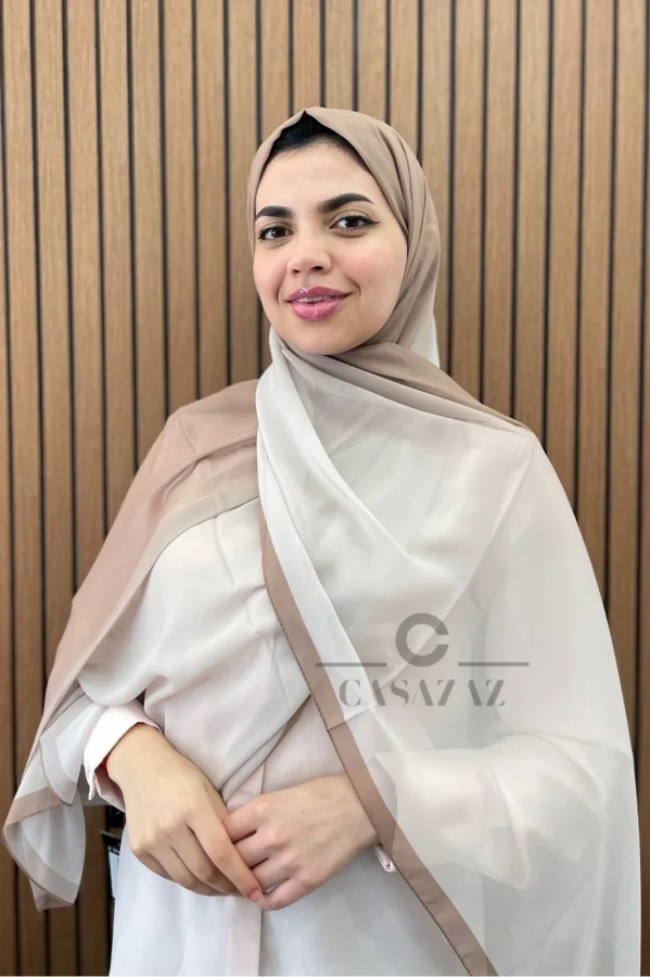 Châle Crêpe Dégrade Camel | CasaZaz