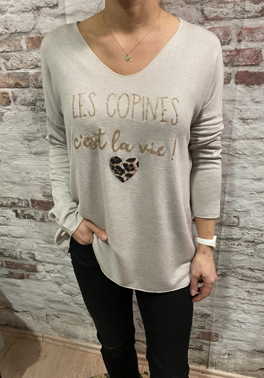 Pull les copines c est la vie | Jus de coco 