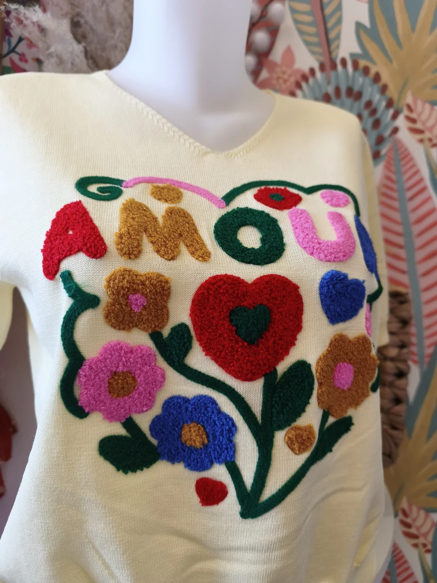 T-shirt amour jaune | Neyla