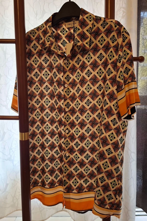 Camisa Havaiana Geometric Heritage Brown | definne