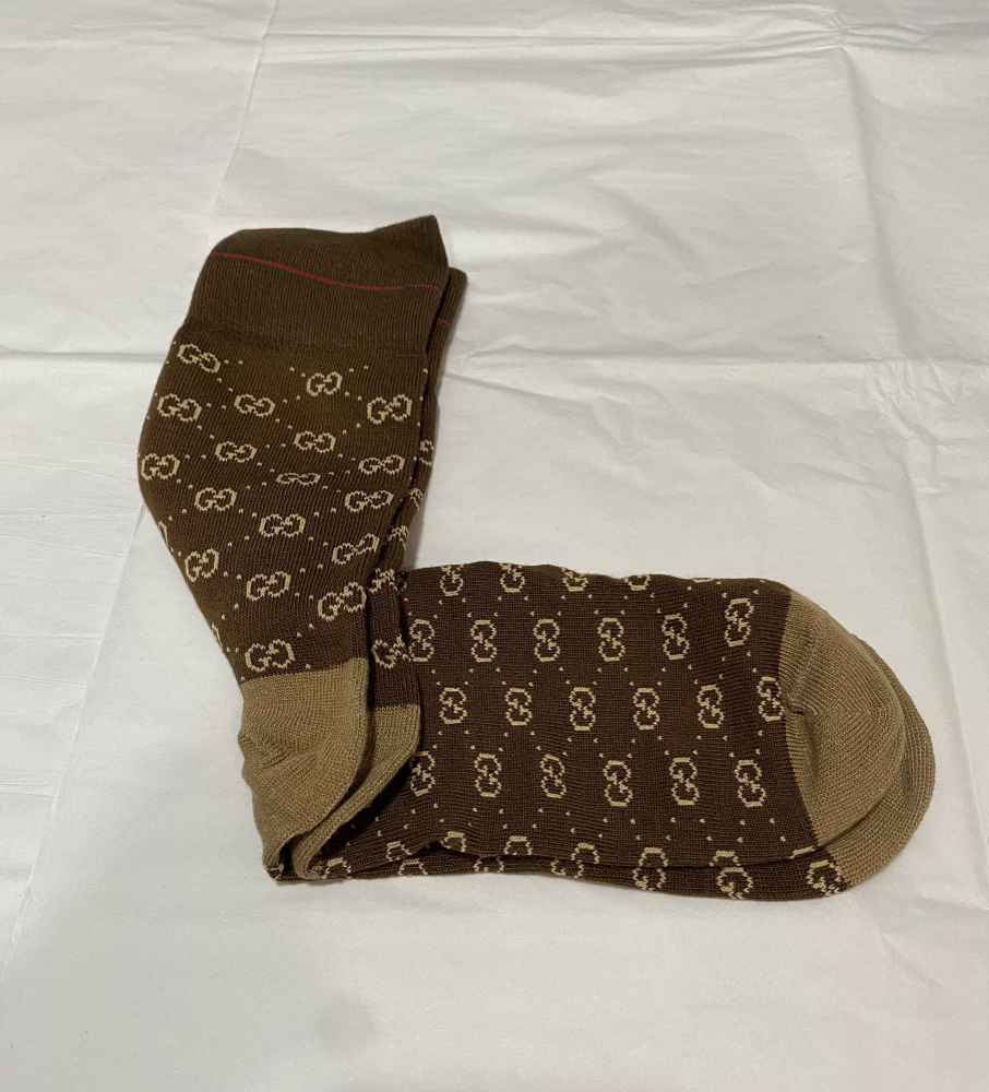 Gucci Firenze Cotton Socks Brown | MASSIMOLUXURYOUTLET