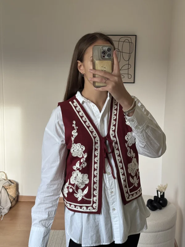 Gilet à nouer ILIA | AYRA Prêt-à-porter