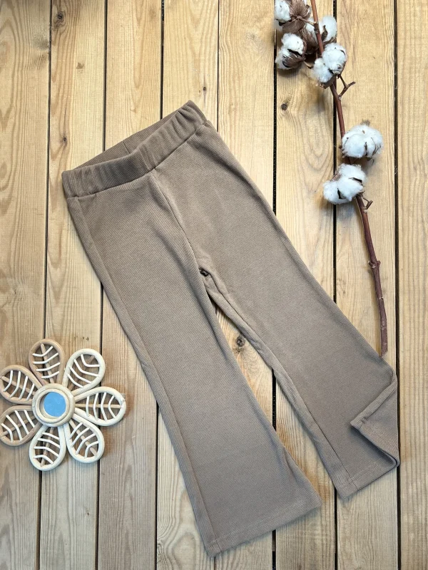 Pantalon flare camel en velours  | Lena in Love 