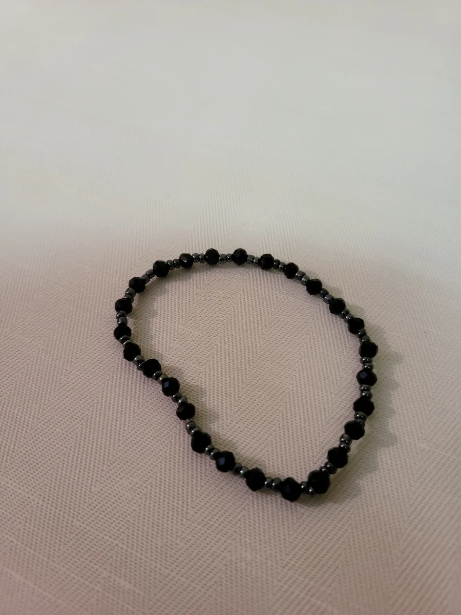Bracelet hematite et pierre noir | Ds et compagnie 