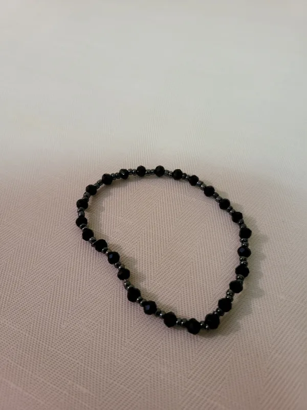 Bracelet hematite et pierre noir | Ds et compagnie 