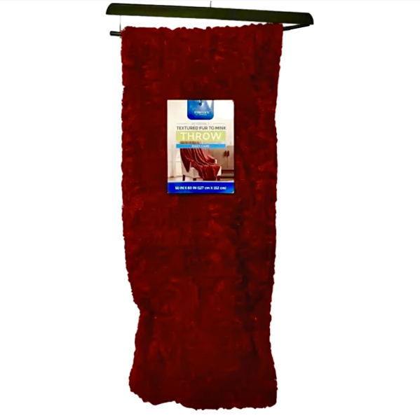 Linteriors Of Design Reversible Textured Fur To Mink - (Throw) 50 In BY 60 In | Home & Kitchen Delights