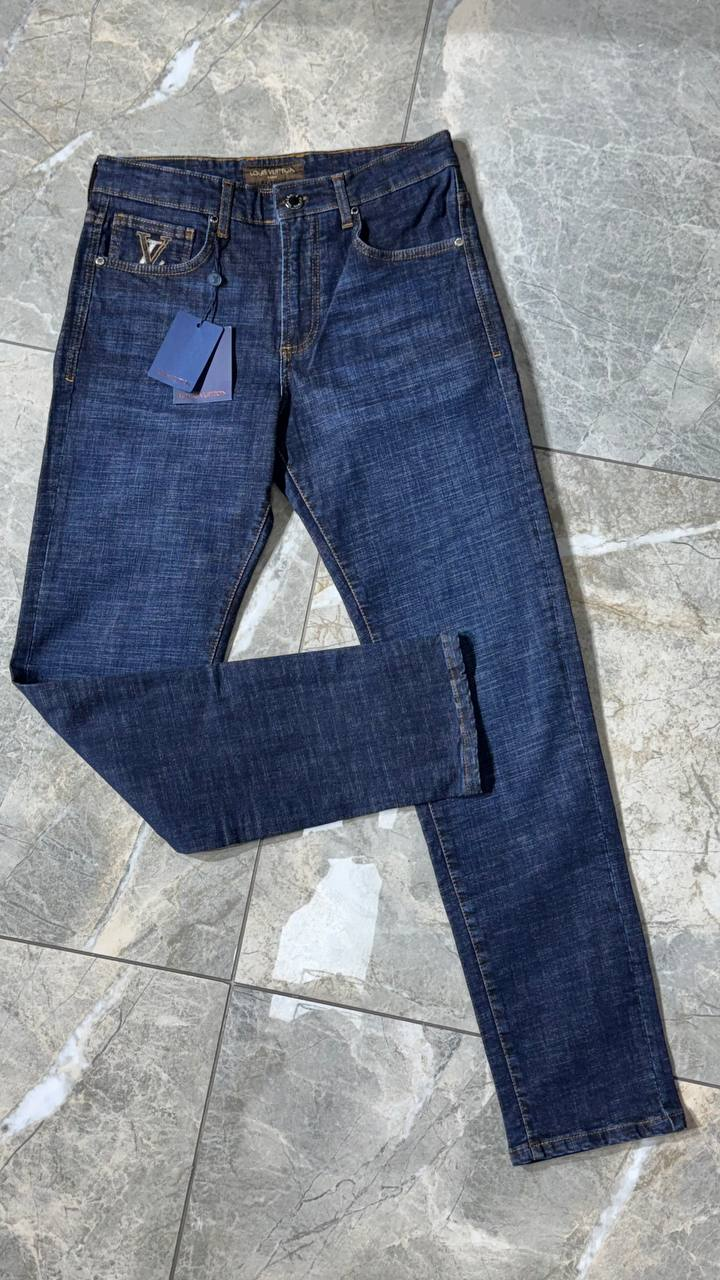 Louis Vuitton Denim Pants Blue LV Details | MASSIMOLUXURYOUTLET