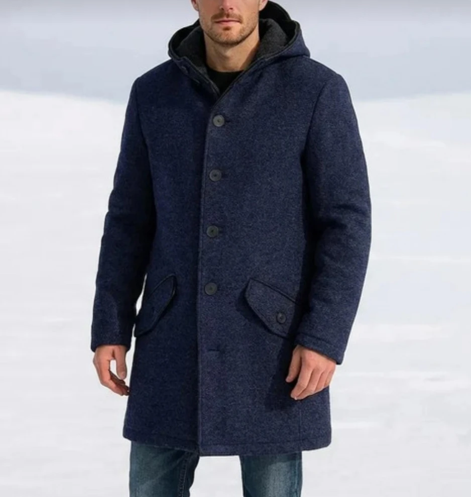 Parka Cappotto Uomo con Cappuccio - Blu | GIMARK